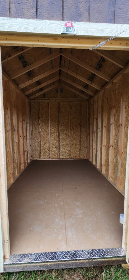 8' x 12' Chestnut Urethane Utility Shed - Image 5