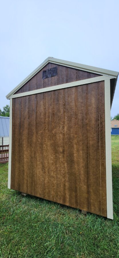 8' x 12' Chestnut Urethane Utility Shed - Image 3